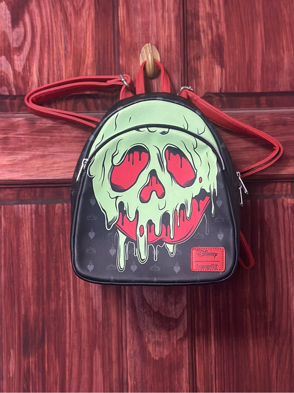 Loungefly Disney Snow White Poison Apple GITD Mini Backpack NWOT